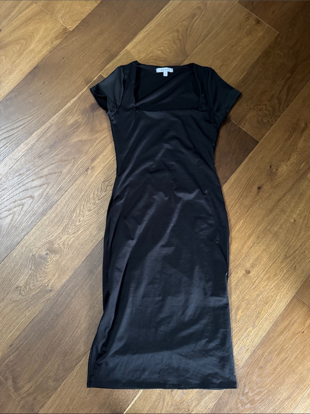 gaze Black Short-Sleeve Bodycon Dress